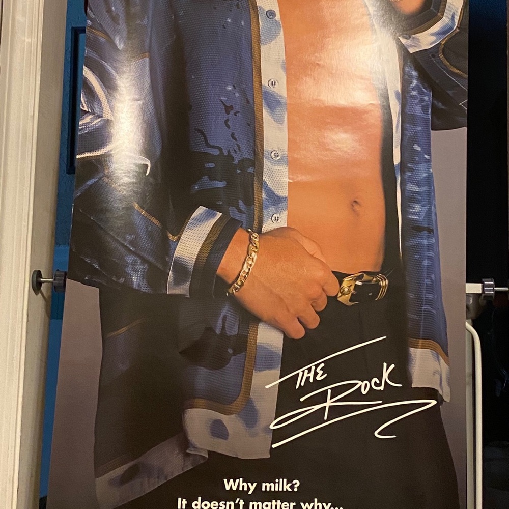 Dwayne Johnson “Got milk?” Poster.